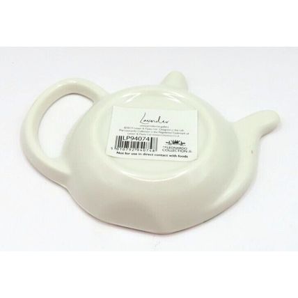 Lavender Floral Tea Bag Holder Melamine Tea Pot Shaped Kitchen Utensil Gift Home