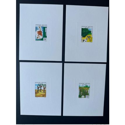 Benin 1976 Mi. 64 - 67 Epreuve De Luxe Campagne nationale production Cacao Coton