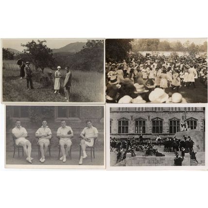 Interesting Gatherings Sports Fete Day 4x Old Postcard s