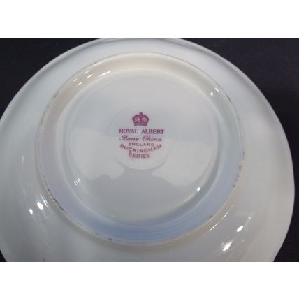 Royal Albert Buckingham Series Blue and Gold Trim Saucer Fine Bone 1970's-80's
