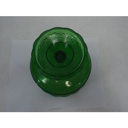 Mint Vintage E.O. Brody Green Glass Pedestal Compote Candy Dish M6000