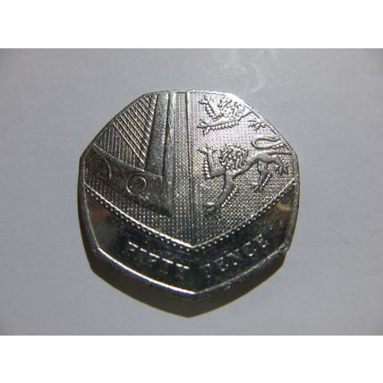 50p coin uk Shield of royal arms 2015