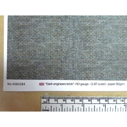 Papier "Brique foncée (ingénieurs) " - pour HO gauge-échelle 1:87-A4
