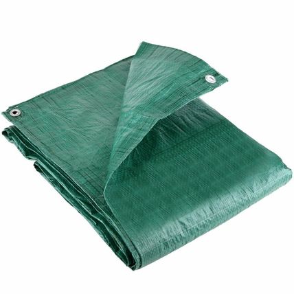 2x LARGE 6ft x 4ft TARP CAMPING SHEET WITH 6 EYELETS Tarpaulin Tent Ground Cover