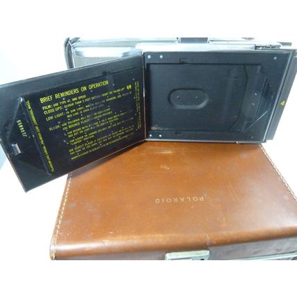 Vintage Polaroid Model J66 Land Camera w/Leather Case/Flash/Manual*