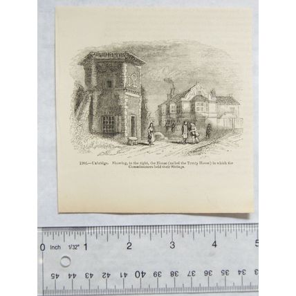 1860s engraving - Uxbridge showing Treaty House