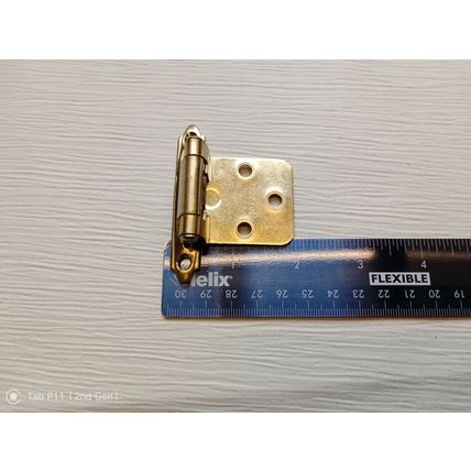 2 X SETS OF BRASS CABINET DOOR HINGES NEW