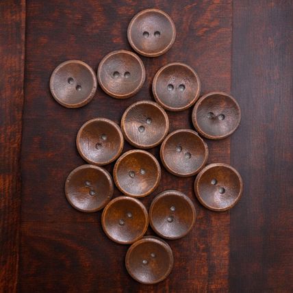 18mm Brown Wooden Buttons 2 Hole Oval Sewing Knitting Cardigan Handmade Clothing