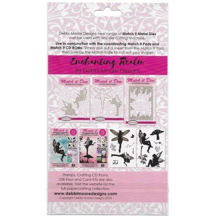 Debbi Moore. Enchanting Realm Fairies Die Set. Die Cutting Cardmaking Crafts