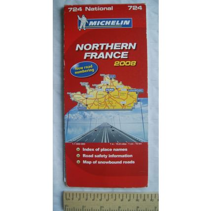 2008 Michelin Map No. 724 Northern France