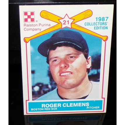 RALSTON PURINA COMPANY 1987 ROGER CLEMENS 4YR COLLECTOR'S EDITION CARD #10 OF 15