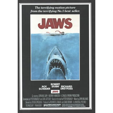 JAWS Roy Scheider / Robert Shaw :- FILM "POSTER" PICTURE ~ POST FREE