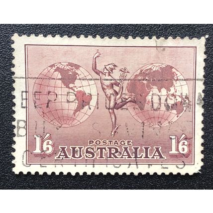 AUSTRALIA 1934 SG 0153a 'HERMES' USED 1/6d