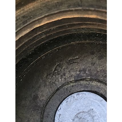 1945 dated trench art brass ashtray vintage