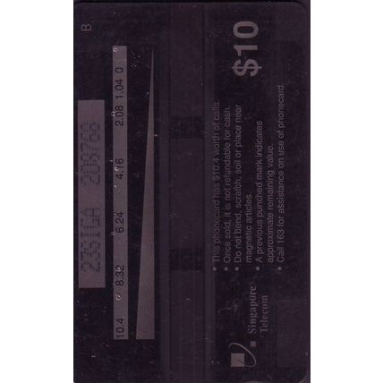 Clifford Pier S'pore $10 Telephone Card (Used)