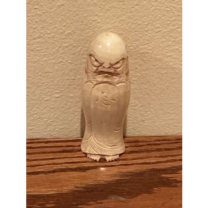 Vintage Japanese Traditional Wooden Doll Hand-Crafted Authentic Figurine
