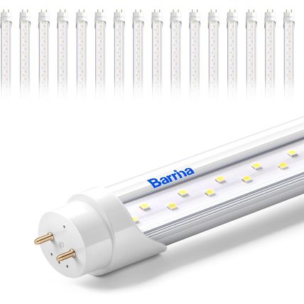 Barrina T8 LED Bulbs 4 Foot, Type B, 24W, 3200LM, 6000K Bright Light, Ballast By
