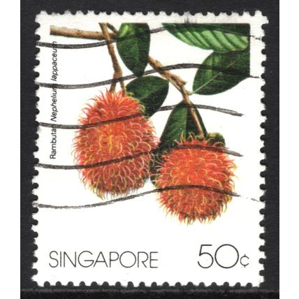 SINGAPORE 1986: FRUITS - 50c RAMBUTAN USED (G20)