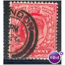 GB stamps 1902-10 KEV11 - 1d SG219 London 5