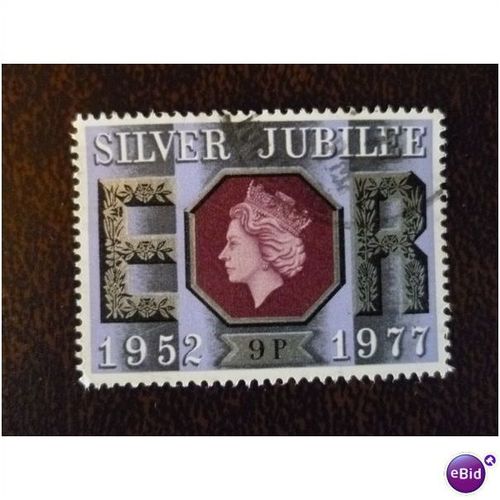 1977 GB Silver Jubilee 9p fine used stamp SG1034 Queen Elizabeth II QEII