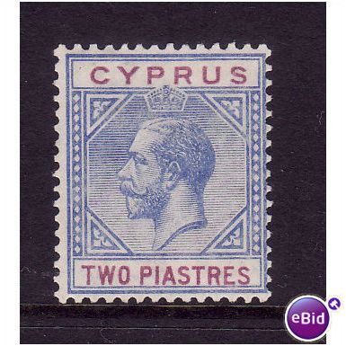 Cyprus 1921 SG 92 2 pi Blue and Purple m / mint
