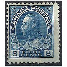Canada 1925 SG252 8c Blue Mounted Mint ..