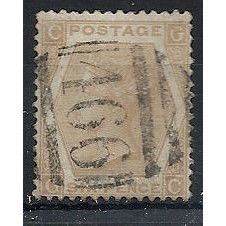 1872 SG123 6d Pale Buff Good/Fine Used Check Letters "GC".