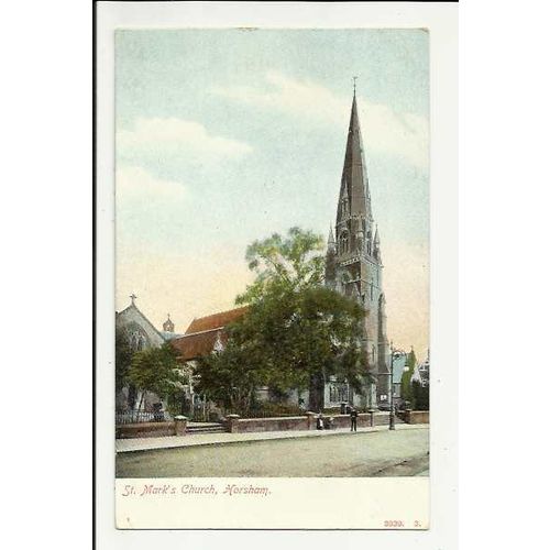 Sussex HORSHAM St Mark's Church Postcard by Hartmann (3939. 3)