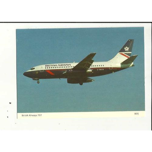 Aviation BRITISH AIRWAYS BOEING 737 Postcard by Dennis (605)