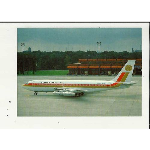Aviation AEROAMERICA BOEING 720-027 Postcard by Airshop (Ka 07 112)