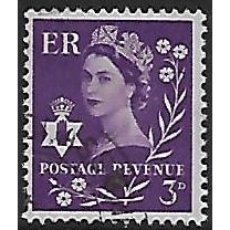 SG NI1: 3d. deep lilac Northern Ireland Regional Stamp: Elizabeth II