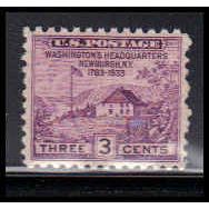 727 3c Washington's Hdqs Fine MNH Z1054