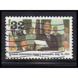 Used 2981h 32c Japan Surrenders Very Fine KA4784
