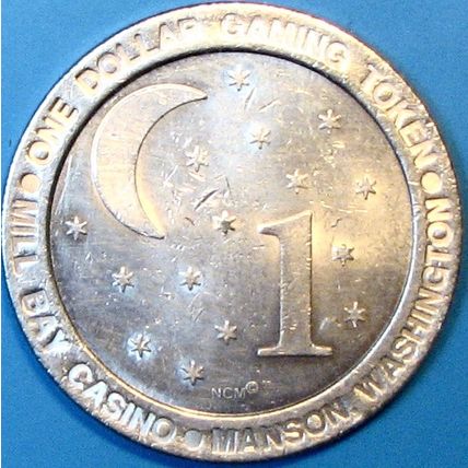 Mill Bay. $1 Casino Token. Manson, WA. F45.