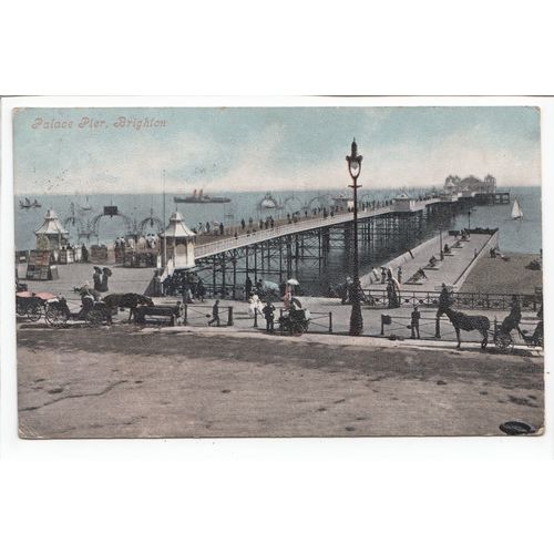 Palace Pier Brighton Postcard East Sussex 1904