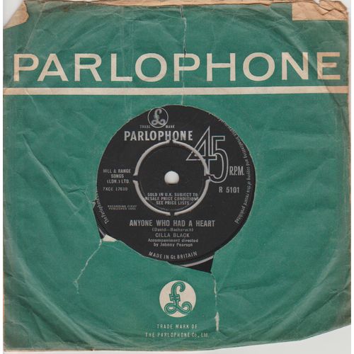 Anyone Who Had a Heart 1964 Cilla Black on Parlophone label