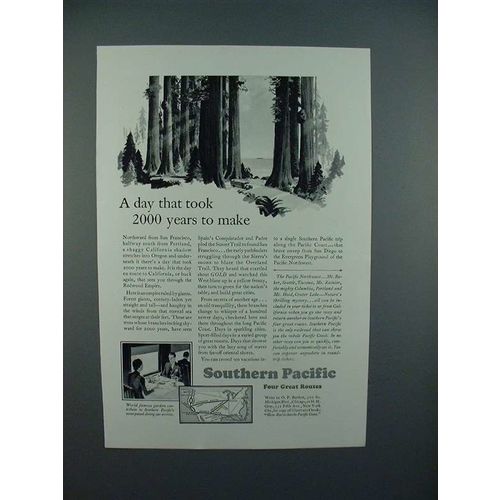 1930 Southern Pacific Lines Railroad Ad - 2000 Years