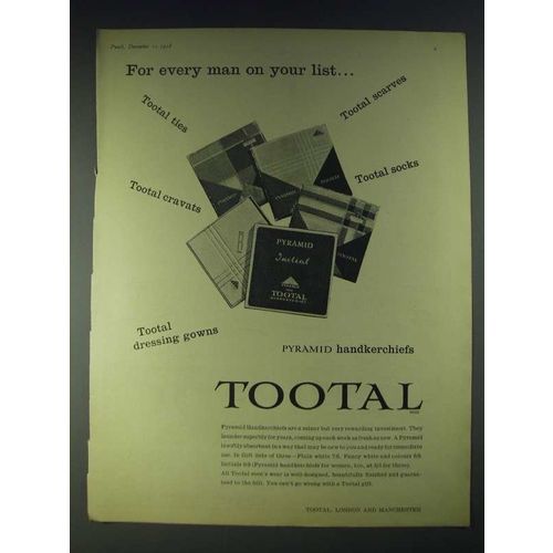 1958 Tootal Ad - Ties, Cravats, Scarves, Socks, Dressing Gowns