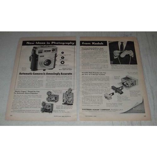 1960 Kodak Ad - Brownie Starmatic Camera, Brownie 8 Movie Projector