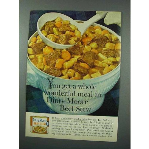 1960 Dinty Moore Beef Stew Ad - Wonderful Meal