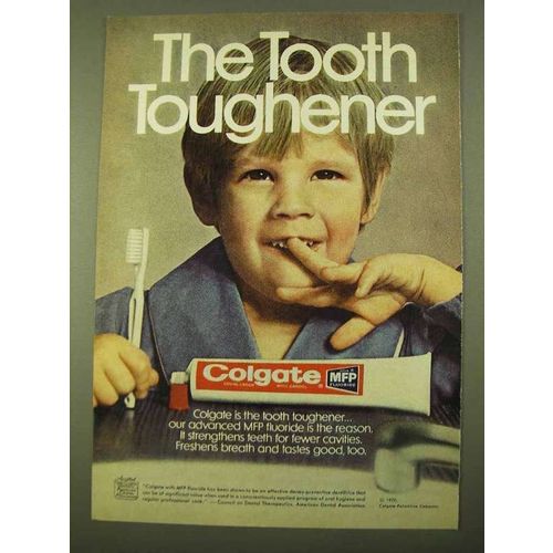 1970 Colgate Toothpaste Ad - The Tooth Toughener
