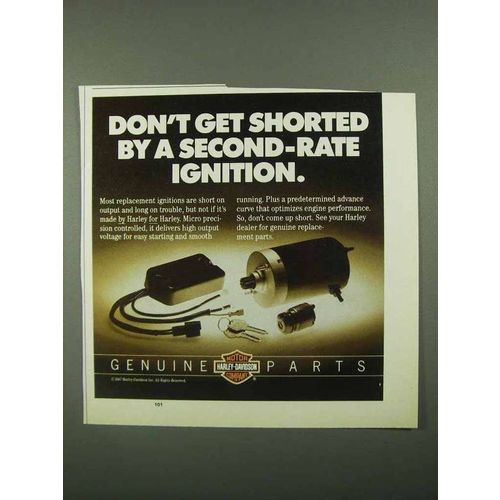1987 Harley-Davidson Genuine Parts Ad - Ignition