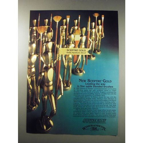 1991 Winsor & Newton Sceptre Gold Brushes Ad - New Sceptre Gold leading the way