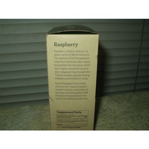 alvita organic raspberry tea 24 bags womens herbal supplement 1 box
