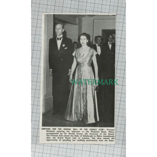 C1121) Phoenicia Hotel Malta Sir Gerald Creasy Saddle Club Ball - 1950 Clip