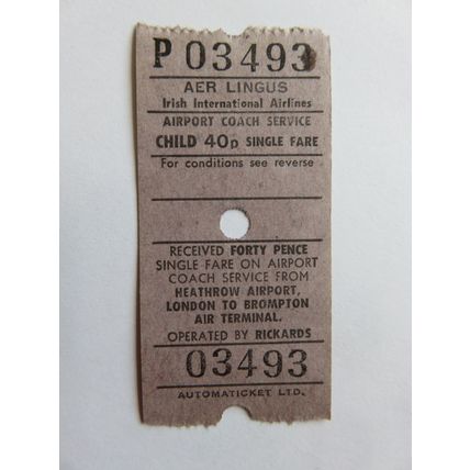 Aer Lingus Airport Coach Ticket #7