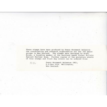 New Zealand 1986 Aotearoa Stamps To Celebrate Nuclear Free New Zealand cover VGC