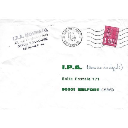 31 Toulouse Minimes Hte Garonne (19th April 1977)
