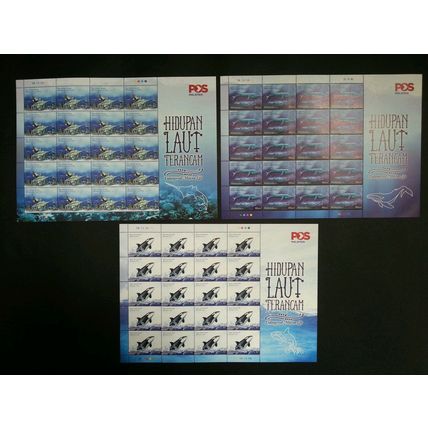 Malaysia Endangered Marine Life 2015 Whale Underwater Sea (sheetlet) MNH