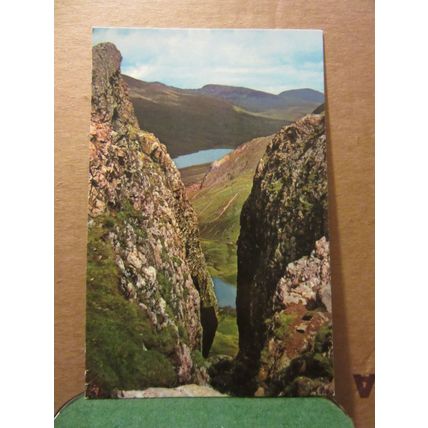 THE DEVIL'S KITCHEN and LLYN IDWAL, Snowdonia Gynedd, Wales. unused postcard =